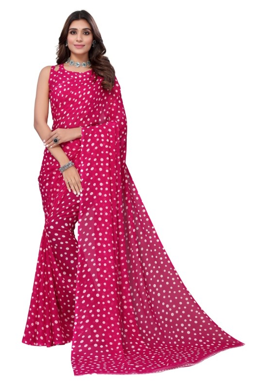 Fancy Georgette Printed Saree With blouse